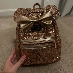 Disney Parks Loungefly Rose Gold Backpack